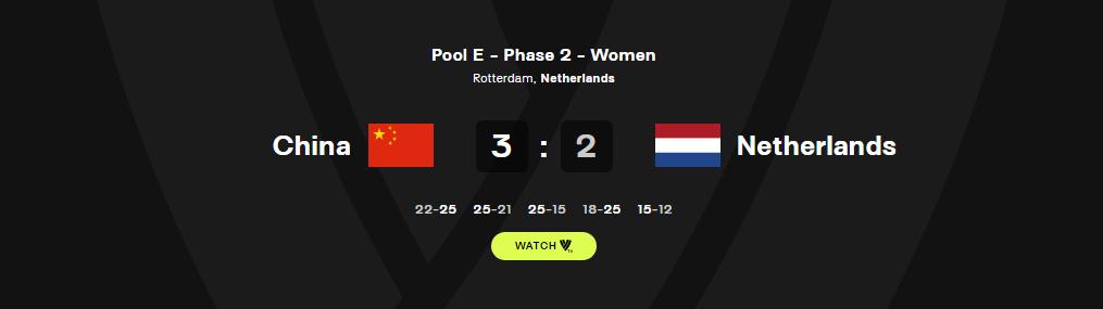 中国女排在对荷兰的五局逆转中夺得世锦赛第6胜